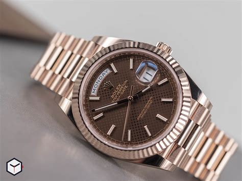 rolex with chocolat esteel dial|Rolex day date 40 228235.